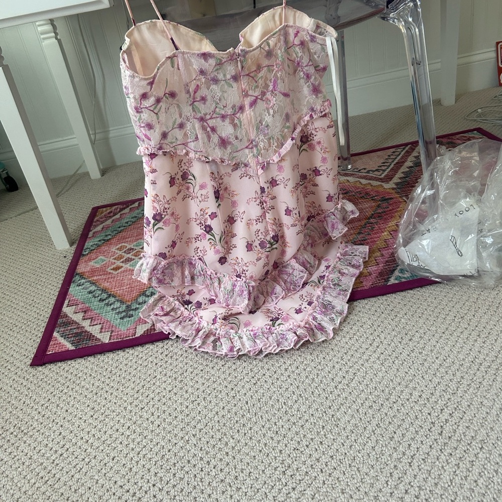Lovers + Friends Strapless Floral Lace Dress - Picture 8 of 12